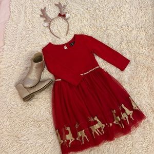 Toddler girls Reindeer Dress, Size: 6